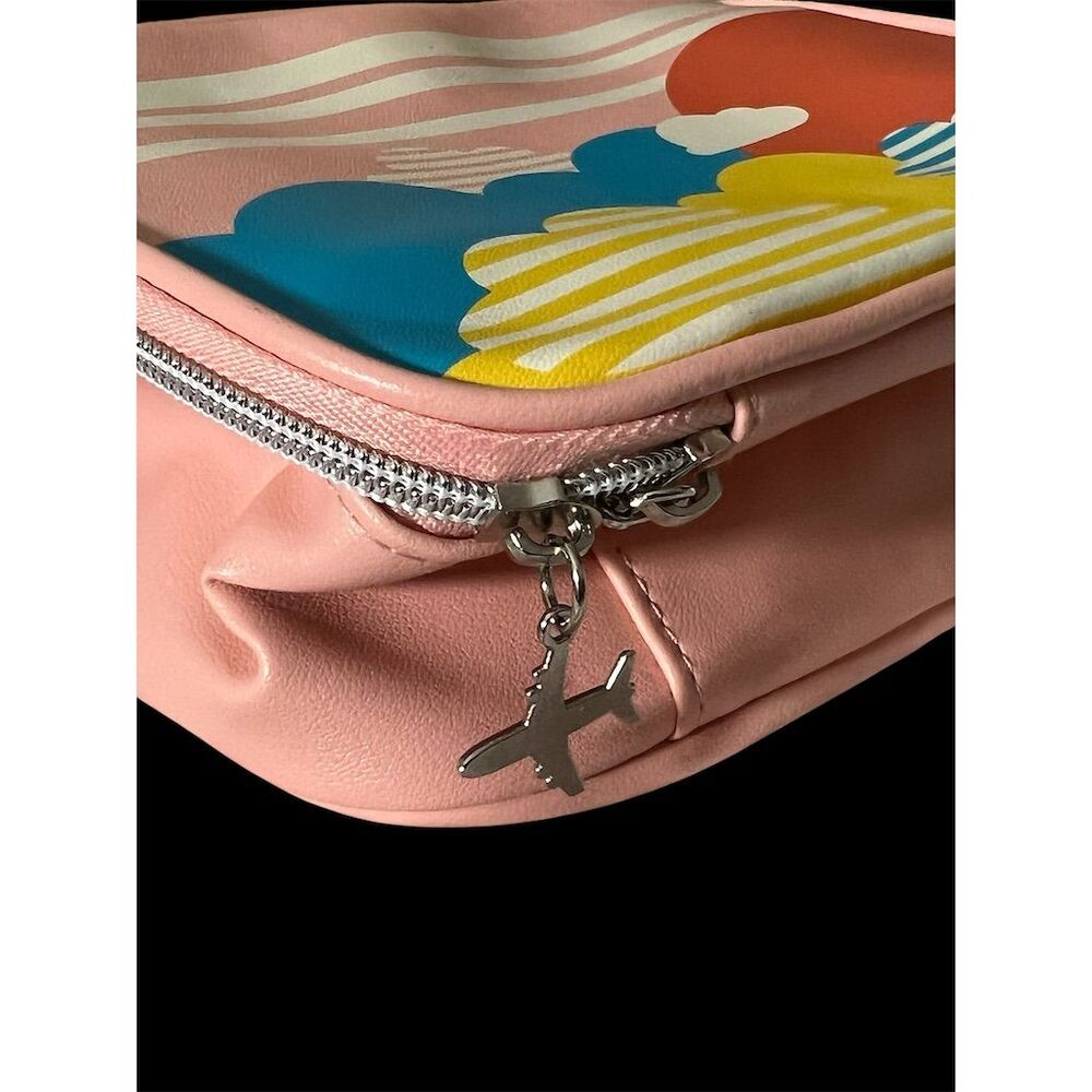 Pink Makeup Bag Organizer with Zipper & Pockets - Picture 8 of 13